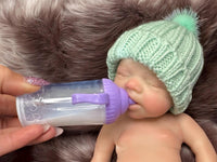 Thumbnail for pink polka dot 13 inch doll clothes, Silicone Baby Doll Full Body Reborn Preemie 13 inch 2.3lbs Platinum Silicone Dolls Realistic Real Lifelike Weighted Babies Ecoflex Bathtub Baby