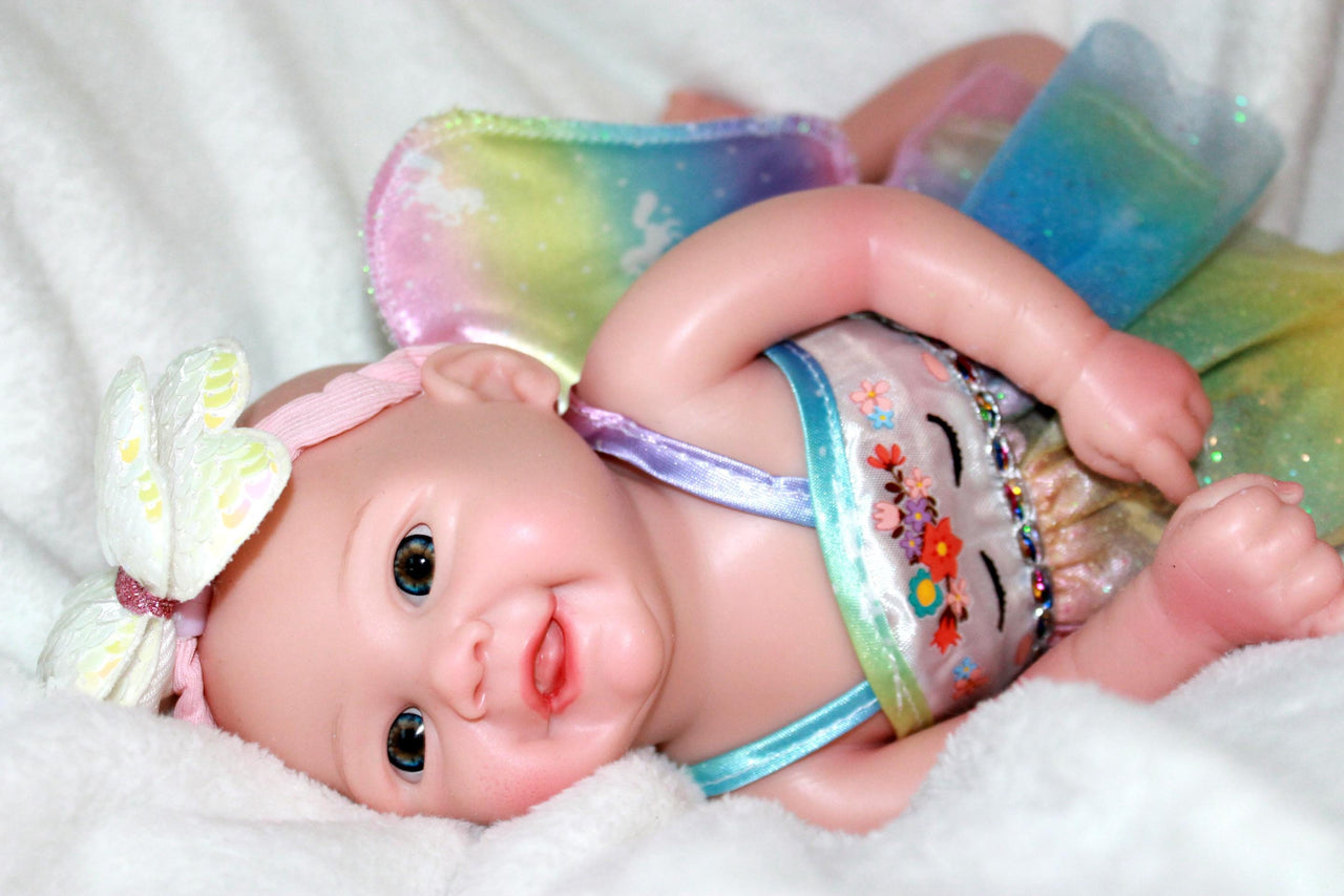 13 Inch Silicone Doll – Full Body Realistic Mini Reborn Baby Girl, Soft Lifelike Preemie Doll for Collectors & Kids,