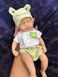 Thumbnail for 12" Full Silicone Baby Doll, Therapy Doll, Body Reborn Preemie, 2.6lbs Platinum Silicone Dolls Realistic Real Lifelike Weighted Babies Ecoflex Bathtub Kids