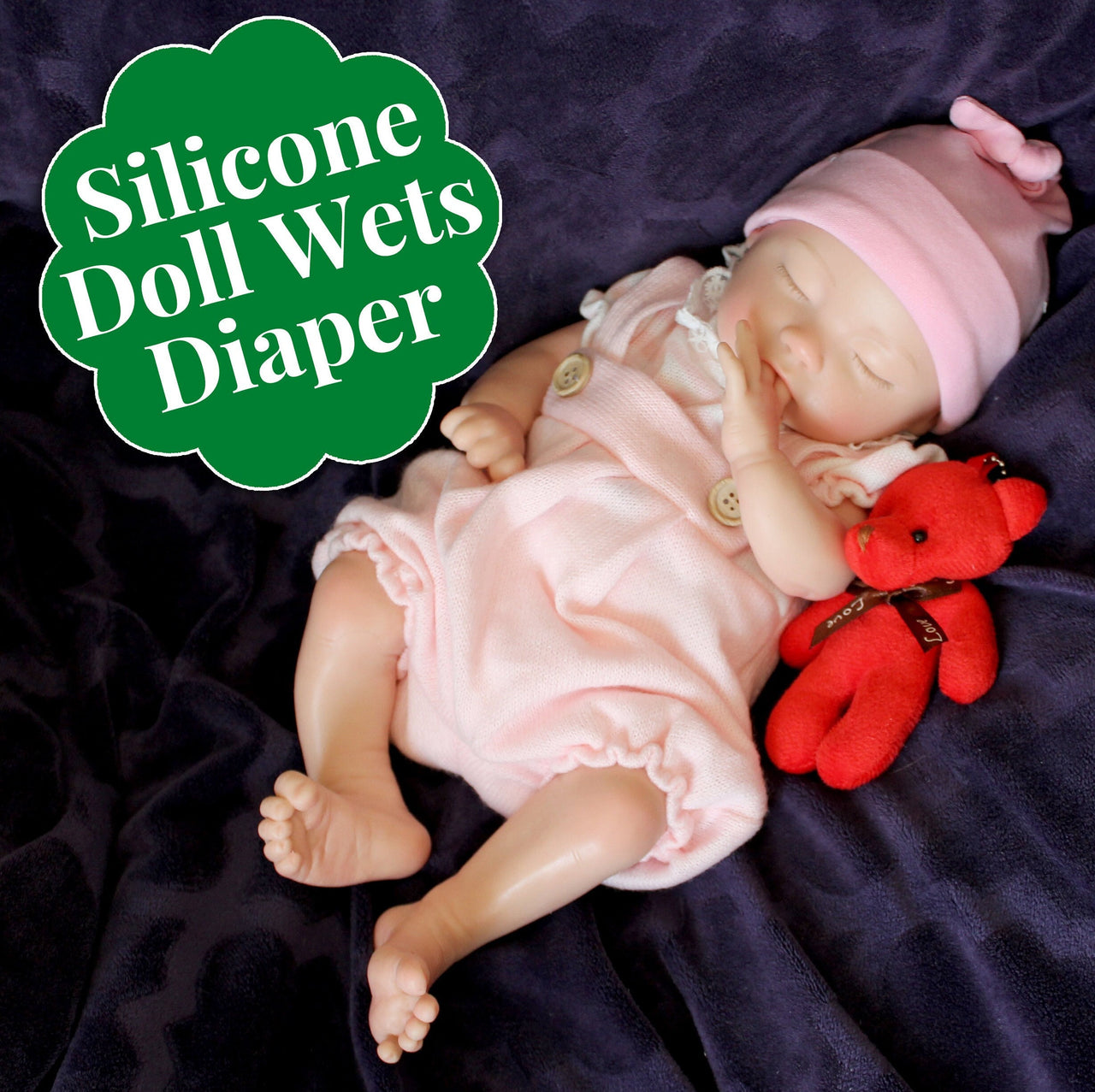 Drink and Wet Silicone Dolls Wet System Wets Diaper 13" Full Silicone Baby Doll Can Pee Diapers Realistic Real Lifelike 3lbs Dolls Bathtub