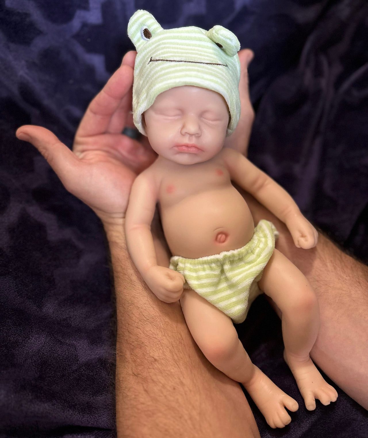 Silicone Baby Doll Full Body Reborn Preemie 12&quot; 2.6lbs Platinum Silicone Dolls Realistic Real Lifelike Weighted Babies Ecoflex Bathtub Baby