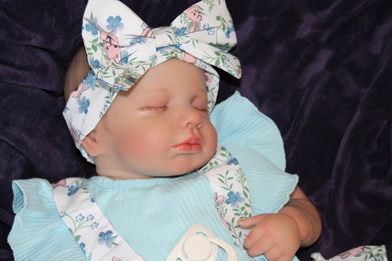 Lifelike Reborn Baby Doll 20” 2 6 7 8 Pounds Weighted Newborn Baby Heavy Baby Dolls For Children Child Friendly Gifts For Girls Blue Dress