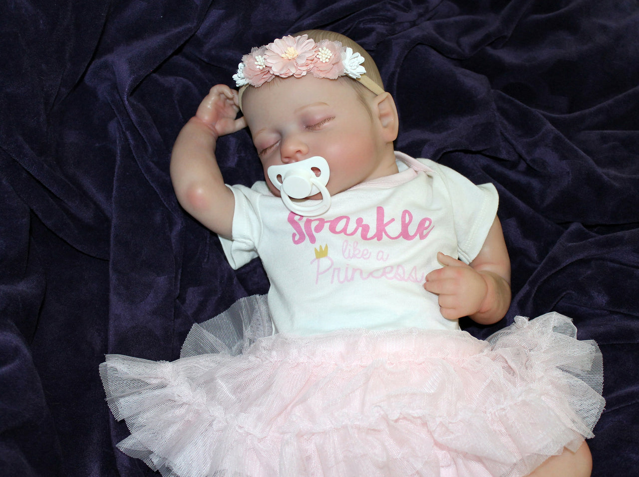 Sparkle Princess Dress, 8 Pounds Weighted Newborn, Lifelike Reborn Baby Doll 20 inch Baby Girl/Boy Soft Heavy Baby Dolls For Children Child Friendly First Play Dolls