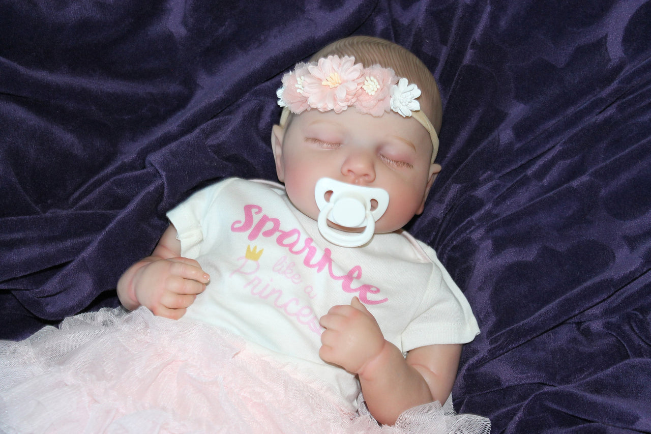 Sparkle Princess Dress, 8 Pounds Weighted Newborn, Lifelike Reborn Baby Doll 20 inch Baby Girl/Boy Soft Heavy Baby Dolls For Children Child Friendly First Play Dolls