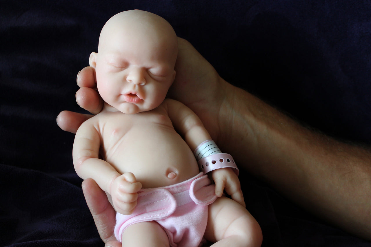 12&quot; Full Silicone Baby Doll, Therapy Doll, Body Reborn Preemie, 2.6lbs Platinum Silicone Dolls Realistic Real Lifelike Weighted Babies Ecoflex Bathtub Kids