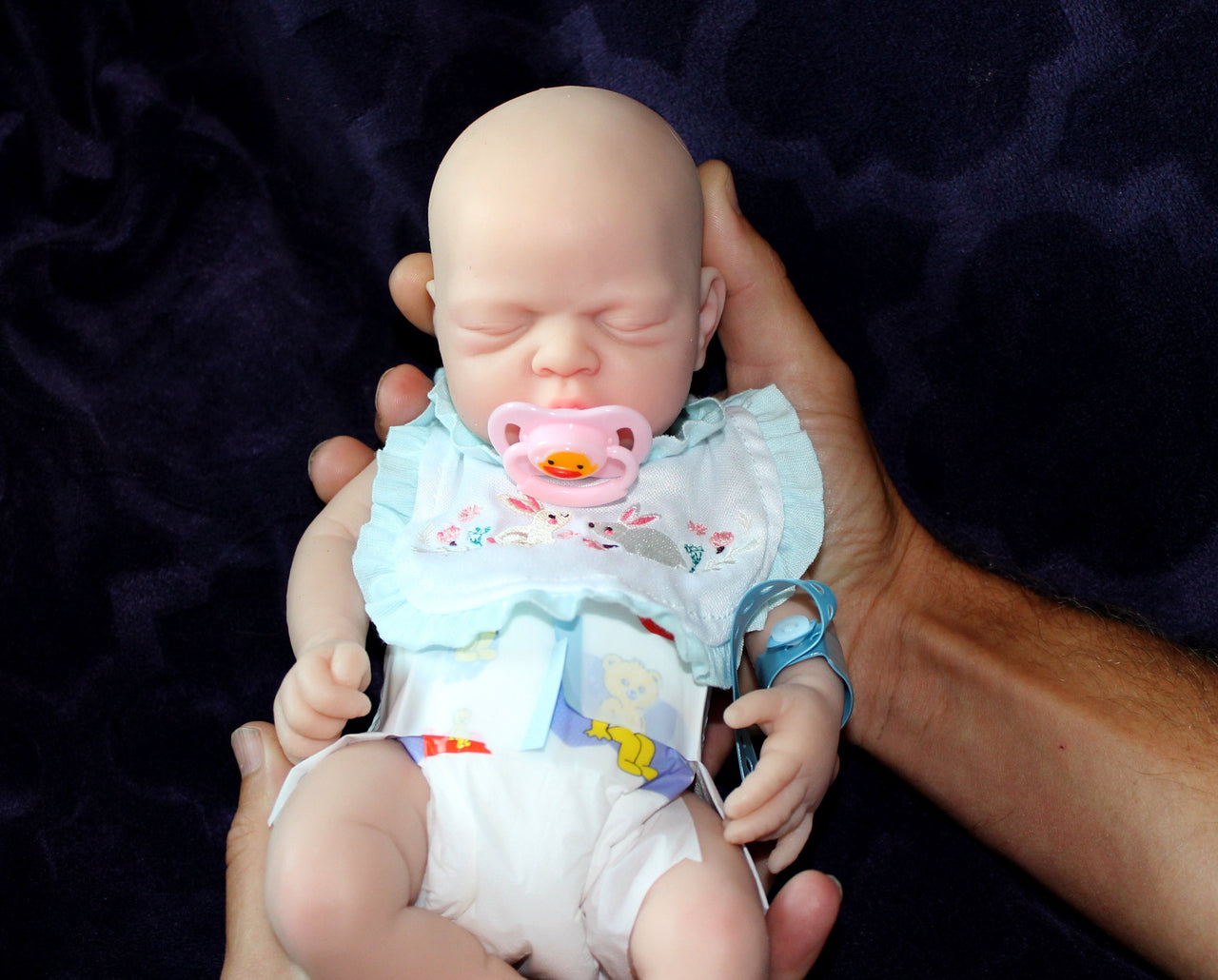 12 inches Full Silicone Baby Doll Body Reborn Preemie 2.6lbs Platinum Silicone Dolls Realistic Real Lifelike Weighted Babies Ecoflex Bathtub Kids boy or girl