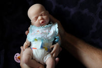 Thumbnail for 12 inches Full Silicone Baby Doll Body Reborn Preemie 2.6lbs Platinum Silicone Dolls Realistic Real Lifelike Weighted Babies Ecoflex Bathtub Kids boy or girl