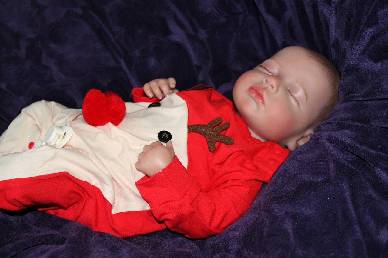 Christmas Reborn Baby Doll 20” 2 to 8 Pounds Weighted Newborn Lifelike Reborns Soft Heavy Baby Dolls Children Child Friendly Gifts For Girls