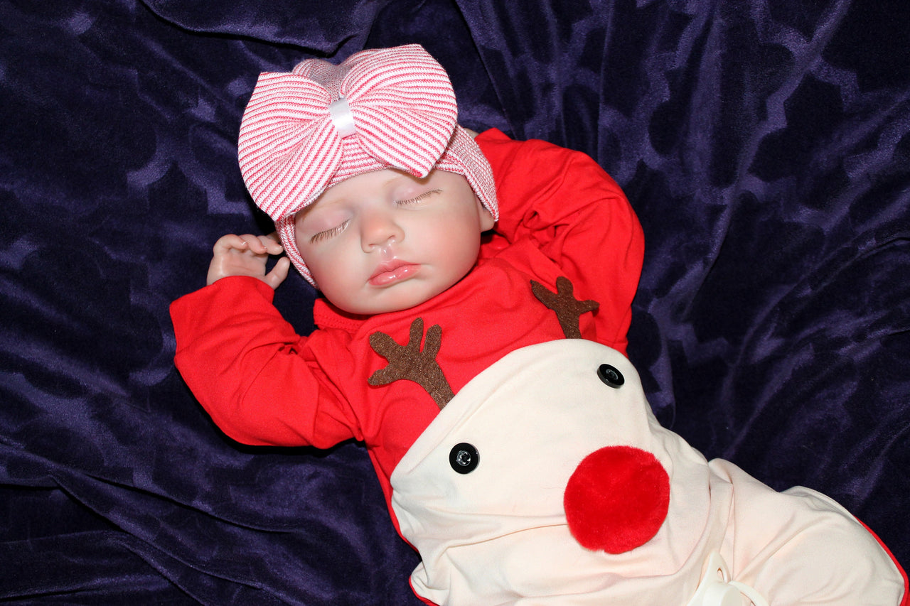 Christmas Reborn Baby Doll 20” 2 to 8 Pounds Weighted Newborn Lifelike Reborns Soft Heavy Baby Dolls Children Child Friendly Gifts For Girls