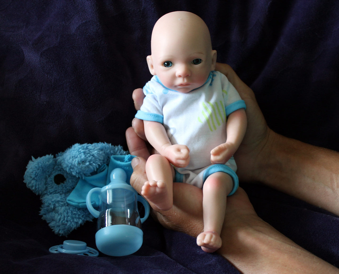 Preemie Silicone Dolls Realistic Real Lifelike Micro Mini Baby Doll Full Body Reborn 11&quot; 1.7lbs Platinum Weighted Babies Ecoflex Bathtub Fun