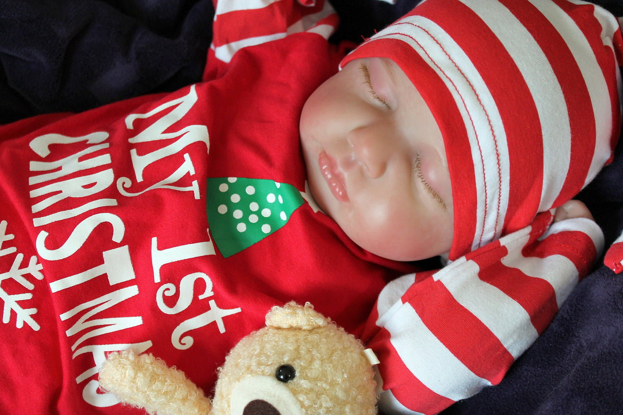 Christmas Reborn Baby Doll 20” 2 to 8 Pounds Weighted Newborn Lifelike Reborns Soft Heavy Baby Dolls Children Child Friendly Gifts For Girls