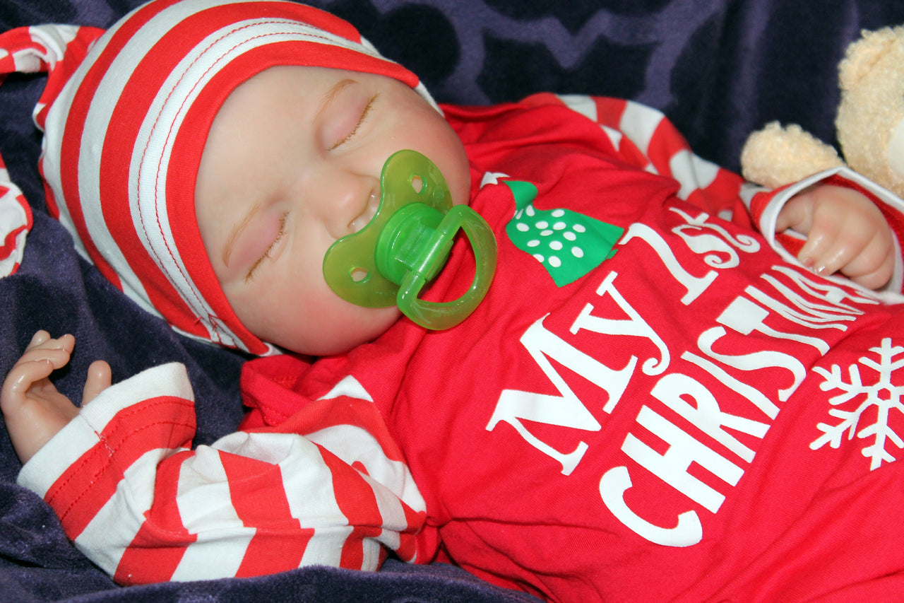 Christmas Reborn Baby Doll 20” 2 to 8 Pounds Weighted Newborn Lifelike Reborns Soft Heavy Baby Dolls Children Child Friendly Gifts For Girls