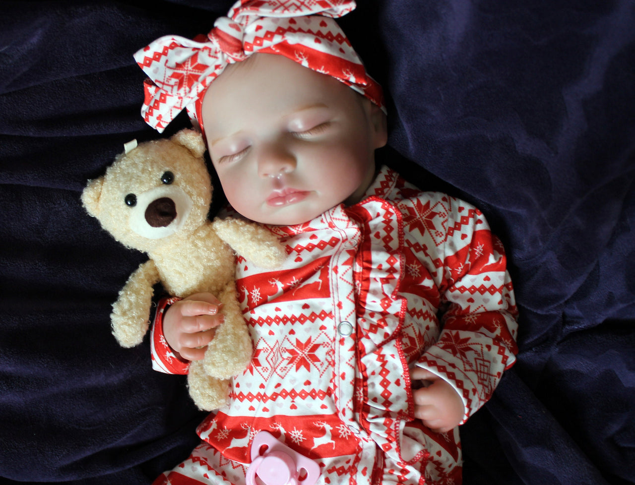 Therapy Reborn Baby Dolls Merry Christmas Outfit Lifelike Reborn Doll 20” Weighted Newborn Christmas Baby Doll Child Friendly Xmas Gifts NEW