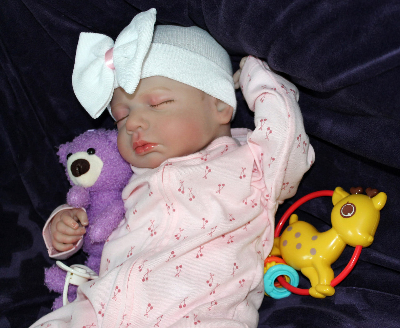 Pink girls Carters sleep and play cherry footed pajamas. 8 Pounds Weighted Newborn Lifelike Reborn Baby Doll 20 inch Baby Girl/Boy Soft Heavy Baby Dolls For Children Child Friendly First Play Dolls