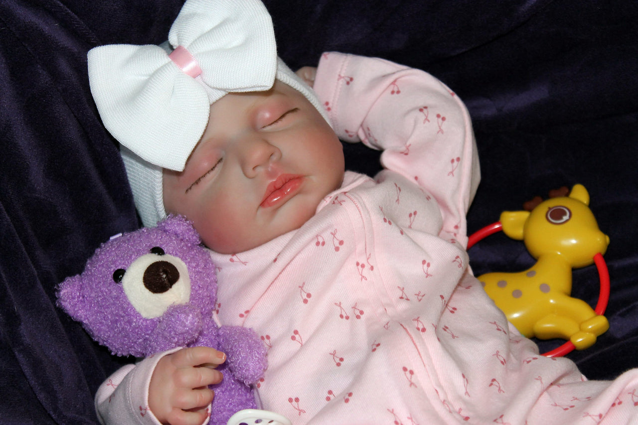 Pink girls Carters sleep and play cherry footed pajamas. 8 Pounds Weighted Newborn Lifelike Reborn Baby Doll 20 inch Baby Girl/Boy Soft Heavy Baby Dolls For Children Child Friendly First Play Dolls