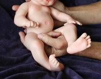 Thumbnail for 13-Inch Full Silicone Baby Doll with Drink-and-Wet System Dolls Realistic Lifelike Reborn Weighs 3lbs Can Wet Diapers for Bathtub Play