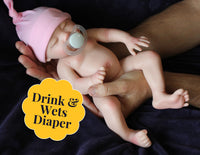 Thumbnail for 13-Inch Full Silicone Baby Doll with Drink-and-Wet System Dolls Realistic Lifelike Reborn Weighs 3lbs Can Wet Diapers for Bathtub Play