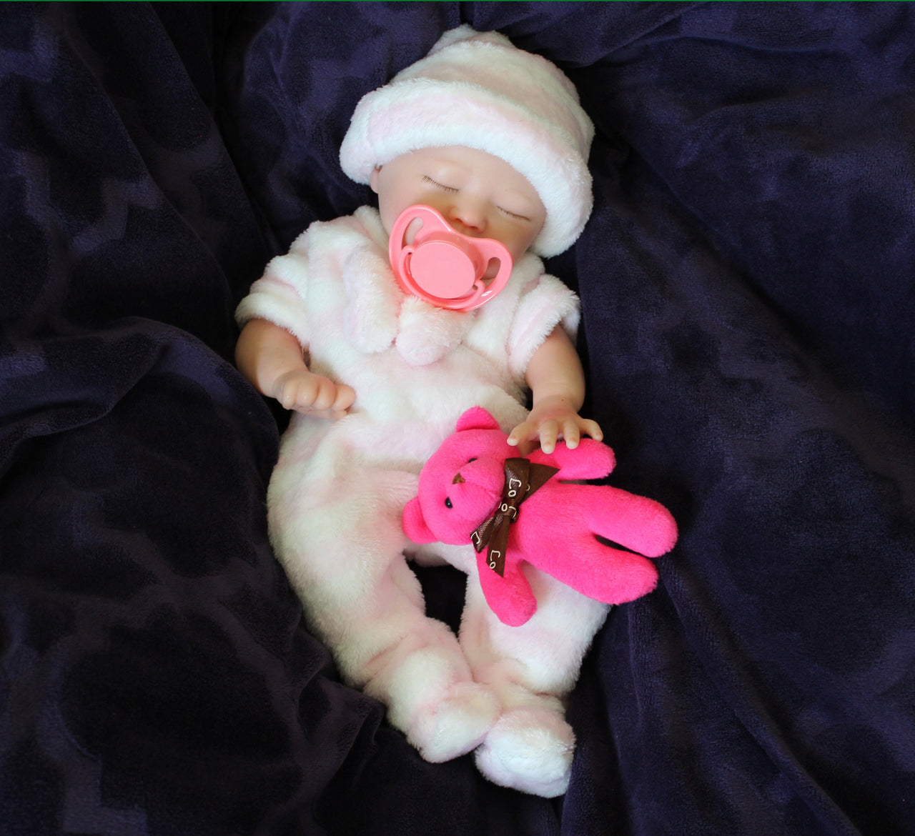 13-Inch Full Silicone Baby Doll with Drink-and-Wet System Dolls Realistic Lifelike Reborn Weighs 3lbs Can Wet Diapers for Bathtub Play