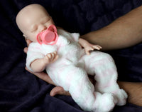 Thumbnail for 13-Inch Full Silicone Baby Doll with Drink-and-Wet System Dolls Realistic Lifelike Reborn Weighs 3lbs Can Wet Diapers for Bathtub Play