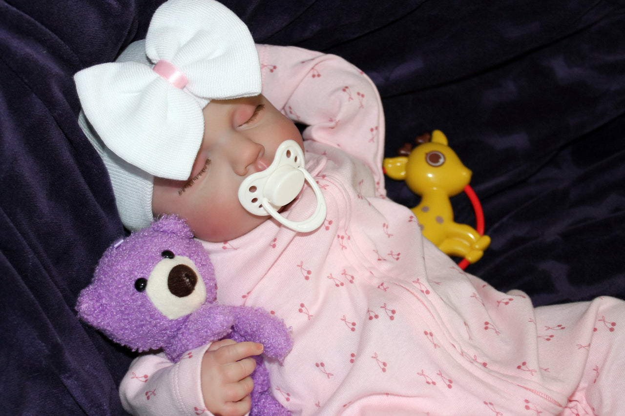 Pink girls Carters sleep and play cherry footed pajamas. 8 Pounds Weighted Newborn Lifelike Reborn Baby Doll 20 inch Baby Girl/Boy Soft Heavy Baby Dolls For Children Child Friendly First Play Dolls