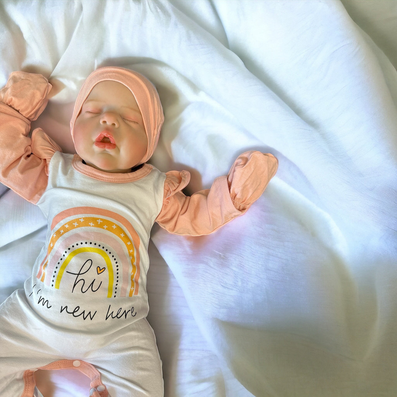 Handmade Weighted Newborn Lifelike Reborn Baby Doll 20 inch Baby Girl/Boy Soft Heavy Baby Dolls For Children Child Friendly First Play Dolls