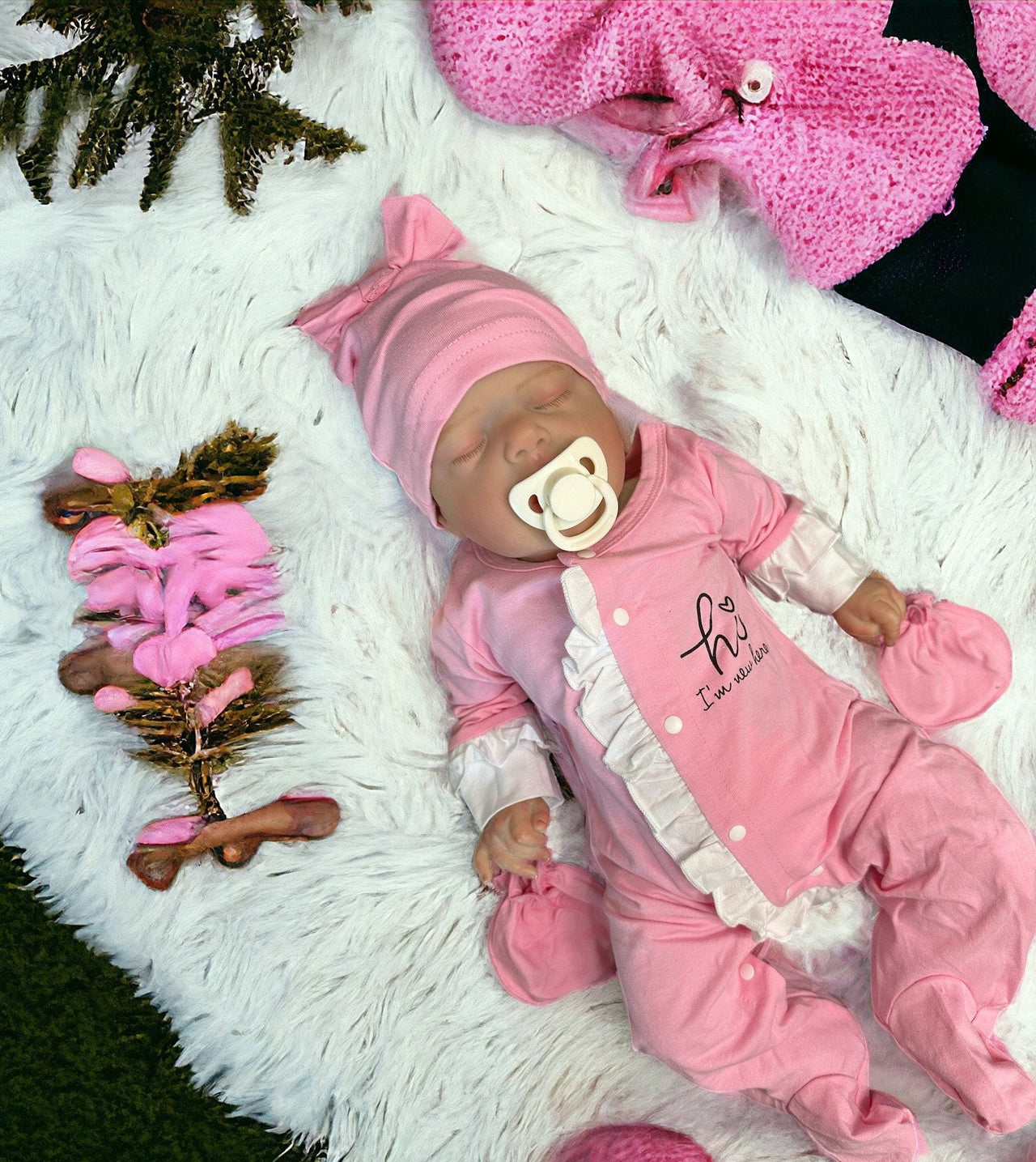 Handmade 20-inch Weighted Reborn Baby Doll: Realistic Girl/Boy Doll