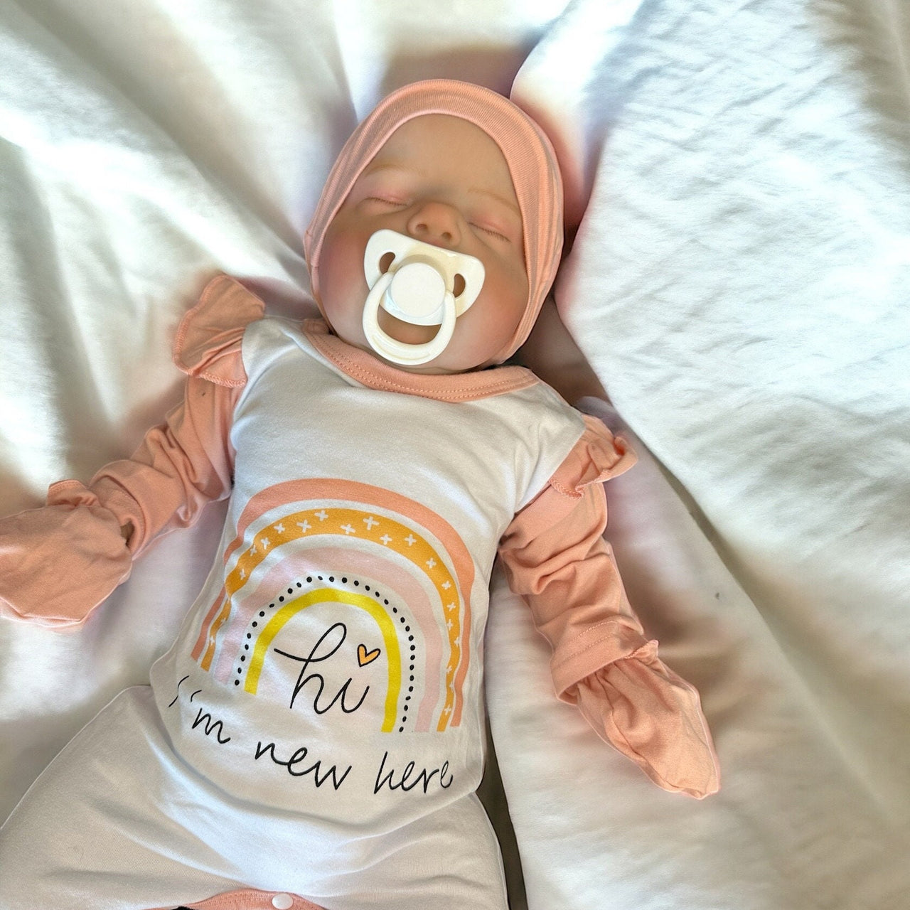 Handmade Weighted Newborn Lifelike Reborn Baby Doll 20 inch Baby Girl/Boy Soft Heavy Baby Dolls For Children Child Friendly First Play Dolls