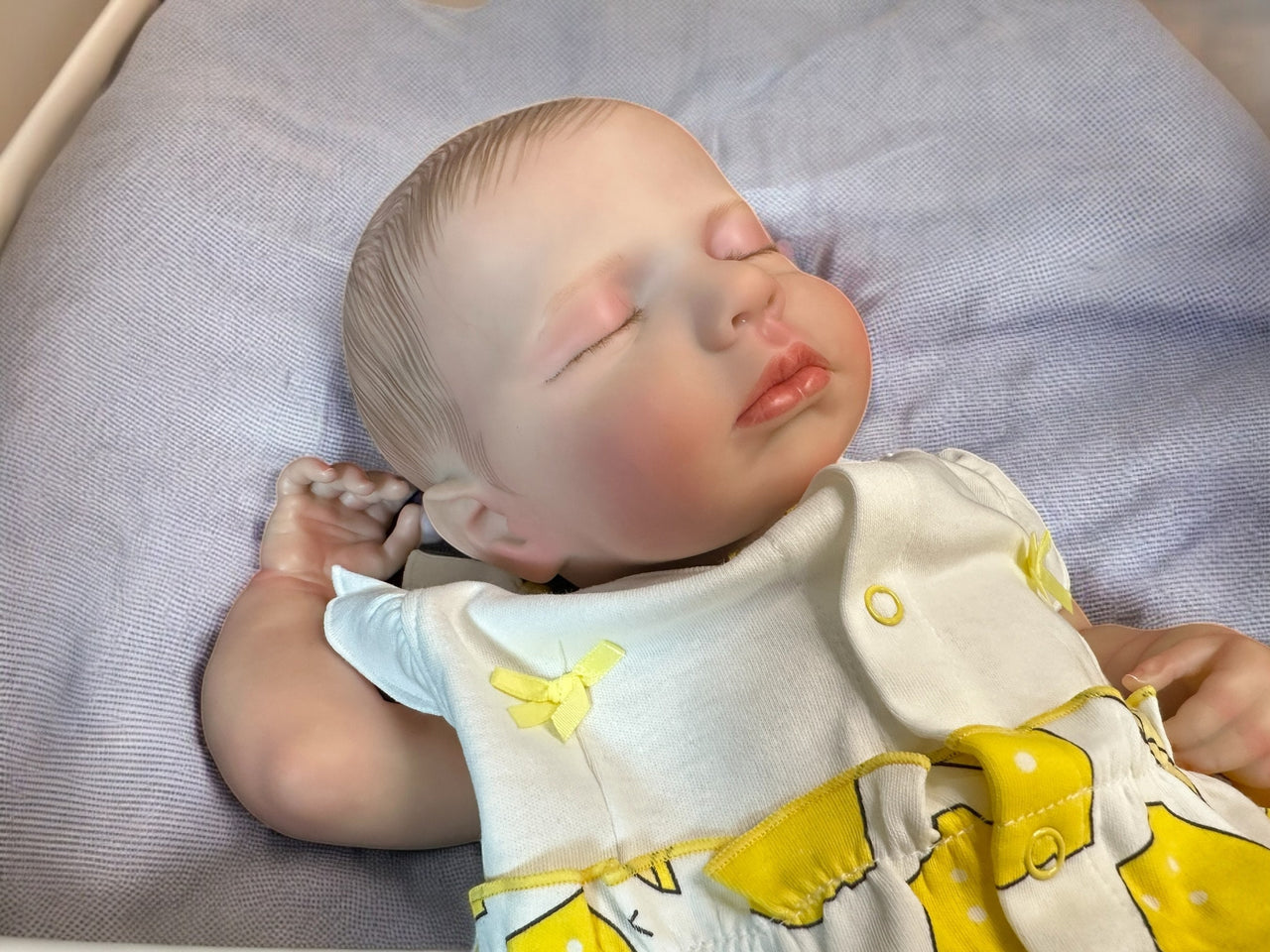 Realistic Reborn Baby Doll: 20-inch Weighted Vinyl Doll with Lemon Outfit
