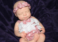 Thumbnail for pink polka dot 13 inch doll clothes, Silicone Baby Doll Full Body Reborn Preemie 13 inch 2.3lbs Platinum Silicone Dolls Realistic Real Lifelike Weighted Babies Ecoflex Bathtub Baby