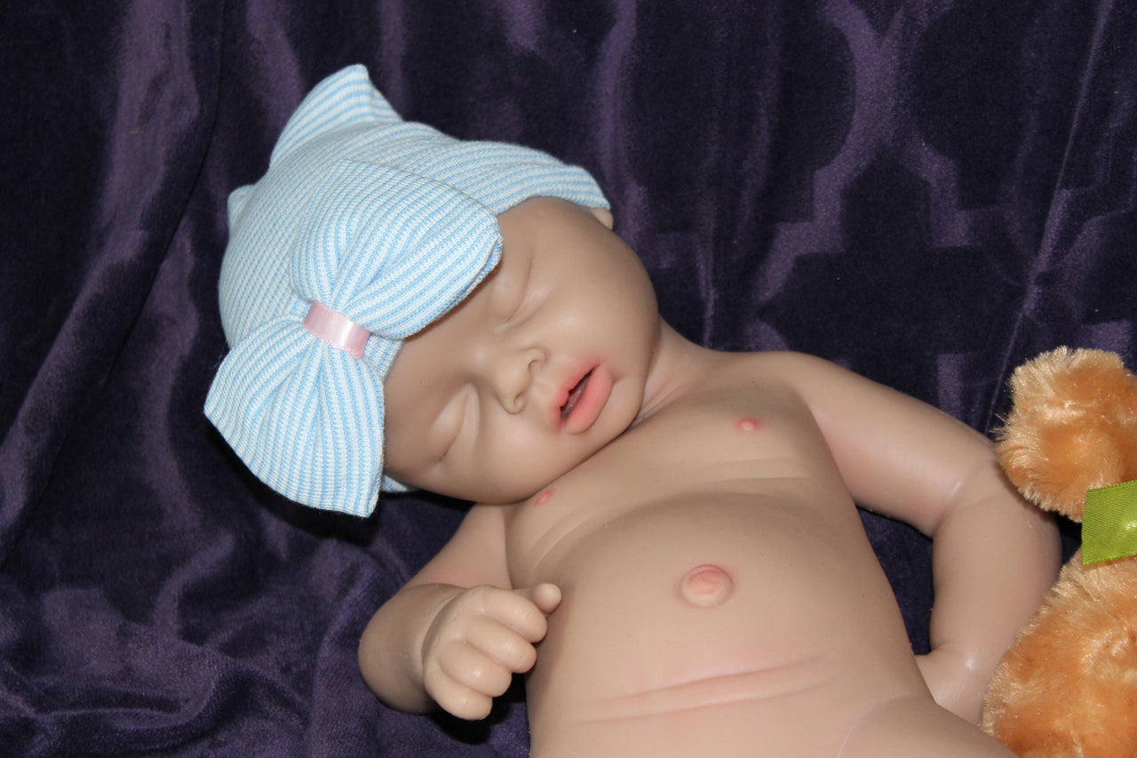 Full Silicone Doll Squishy Body Reborn Platinum Silicone Dolls Realistic Newborn Real Lifelike Weighted Babies Bathtub Baby 20 inches 7.5 pounds