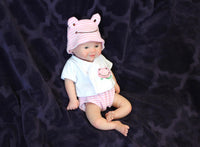 Thumbnail for pink polka dot 13 inch doll clothes, Silicone Baby Doll Full Body Reborn Preemie 13 inch 2 lbs Platinum Silicone Dolls Realistic Real Lifelike Weighted Babies Ecoflex Bathtub Baby