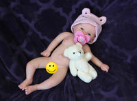 Thumbnail for blue polka dot 13 inch doll clothes, Silicone Baby Doll Full Body Reborn Preemie 13 inch 2 lbs Platinum Silicone Dolls Realistic Real Lifelike Weighted Babies Ecoflex Bathtub Baby