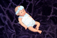 Thumbnail for blue polka dot 13 inch doll clothes, Silicone Baby Doll Full Body Reborn Preemie 13 inch 2 lbs Platinum Silicone Dolls Realistic Real Lifelike Weighted Babies Ecoflex Bathtub Baby