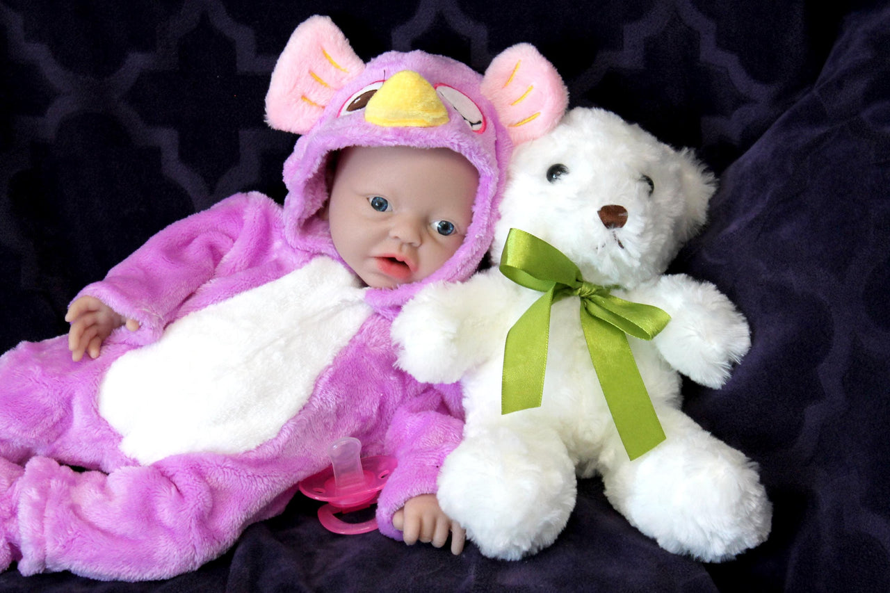 Realistic Full Body Silicone Baby Doll Reborn Preemie 14&quot; 3.4 lbs Platinum Silicone Dolls Lifelike Real Weighted Babies Ecoflex Bathtub Baby