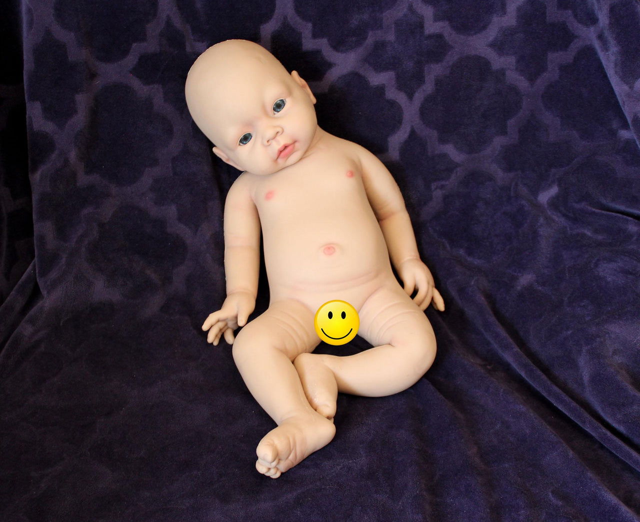 Full Silicone Doll 7.3 Pounds 19 inch Squishy Body Ready To Ship Reborn Platinum Silicone Dolls Realistic Real Lifelike Weighted Babies