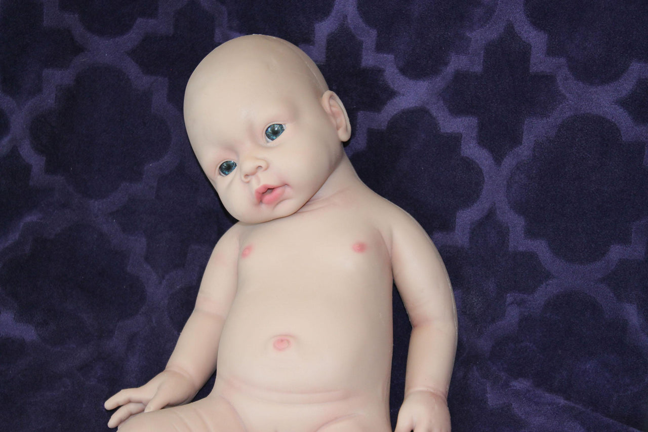 Full Silicone Doll 7.3 Pounds 19 inch Squishy Body Ready To Ship Reborn Platinum Silicone Dolls Realistic Real Lifelike Weighted Babies