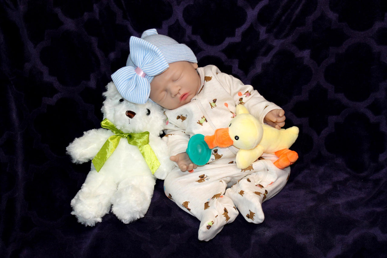 Full Silicone Doll, Platinum Silicone Dolls that take a pacifier and a bottle 17 inches 5.6 pounds