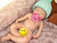 Thumbnail for pink polka dot 13 inch doll clothes, Silicone Baby Doll Full Body Reborn Preemie 13 inch 2.3lbs Platinum Silicone Dolls Realistic Real Lifelike Weighted Babies Ecoflex Bathtub Baby