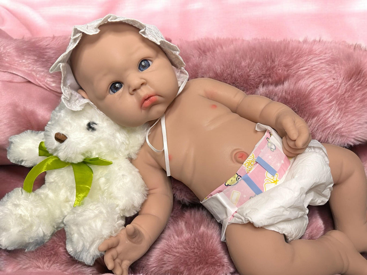 Full Silicone Doll Squishy Body Reborn Platinum Silicone Dolls Realistic Newborn Real Lifelike Weighted Babies Bathtub Baby 18 inches 7.6 pounds