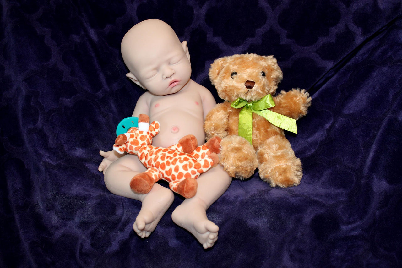 Full Silicone Doll, Platinum Silicone Dolls that take a pacifier and a bottle 17 inches 5.6 pounds