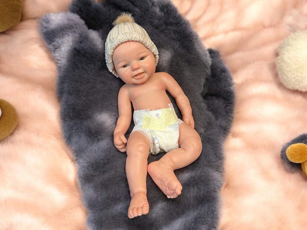 Full Silicone Doll, Platinum Silicone Dolls that take a pacifier and a bottle 16 inches 5 pounds