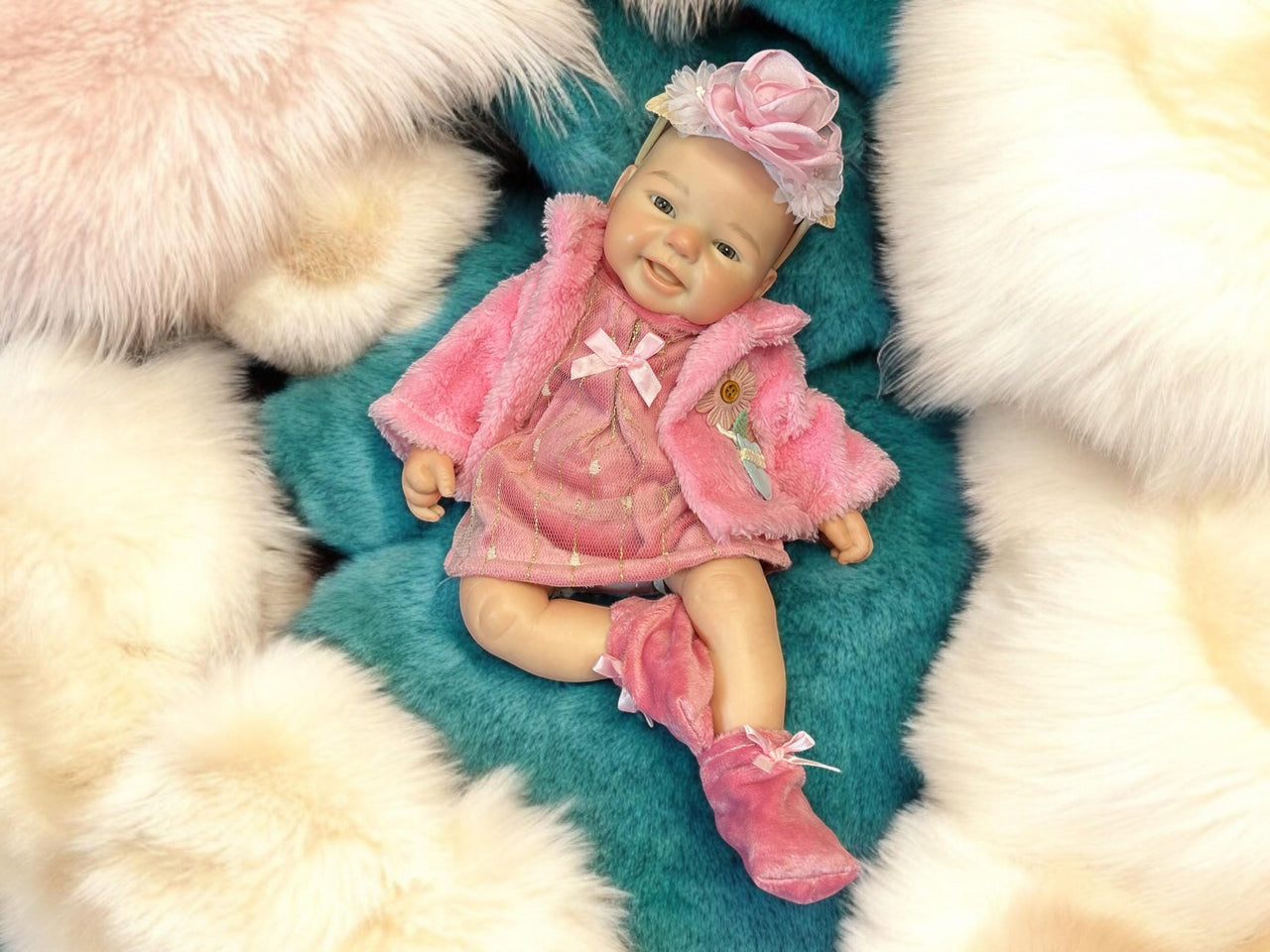 Full Silicone Doll, Platinum Silicone Dolls that take a pacifier and a bottle 16 inches 5 pounds