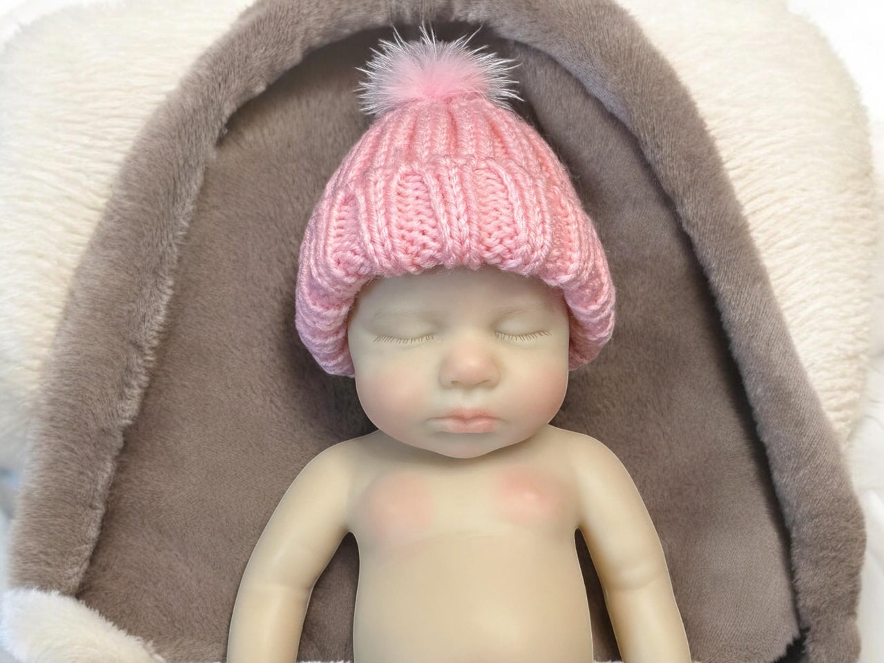 knitted baby doll winter hats