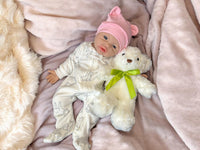 Thumbnail for 17 inch 6.1 lbs Platinum Full Silicone Doll With Open Mouth To take a Pacifier Has a Squishy Body