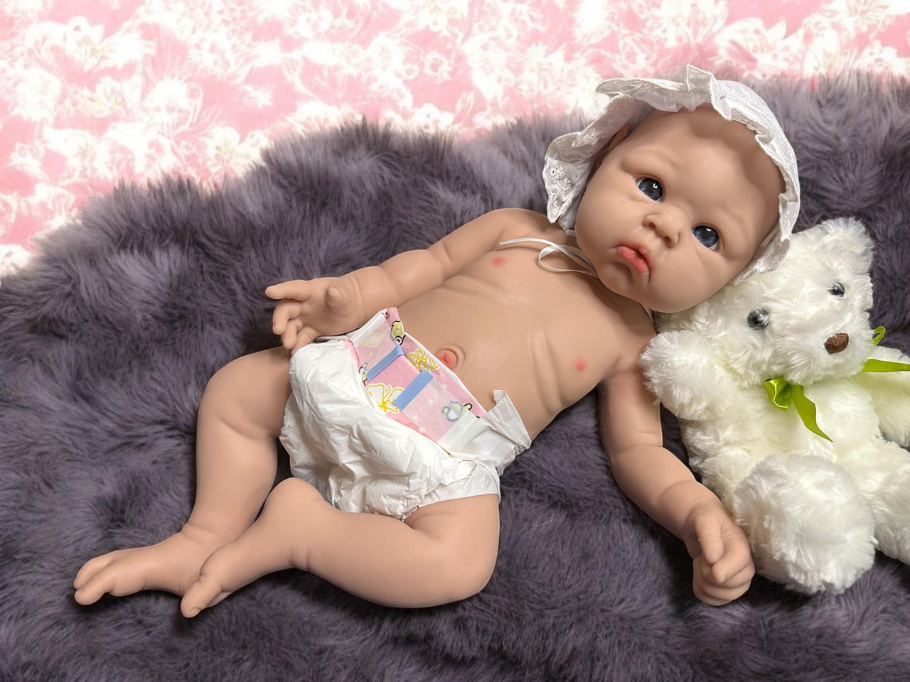 Full Silicone Doll Squishy Body Reborn Platinum Silicone Dolls Realistic Newborn Real Lifelike Weighted Babies Bathtub Baby 18 inches 7.6 pounds