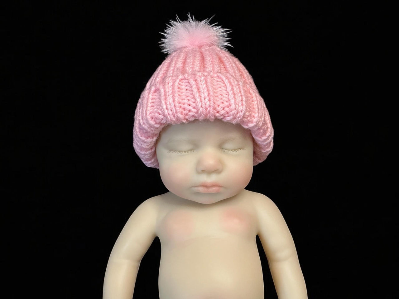 knitted baby doll winter hats