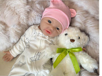 Thumbnail for 17 inch 6.1 lbs Platinum Full Silicone Doll With Open Mouth To take a Pacifier Has a Squishy Body