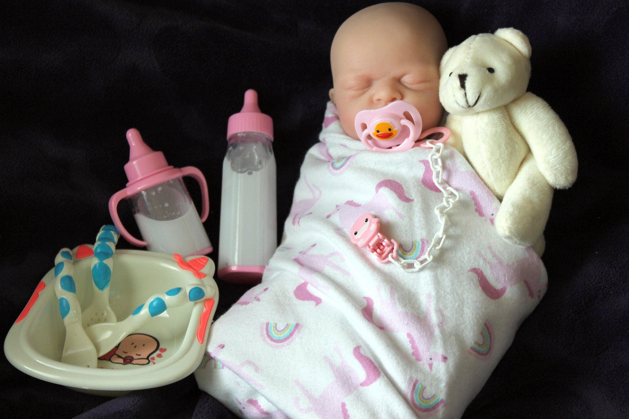 Realistic Real Lifelike 12" Full Silicone Baby Doll Body Reborn Preemie 2.6lbs Platinum Silicone Dolls Weighted Babies Ecoflex Bathtub Kids