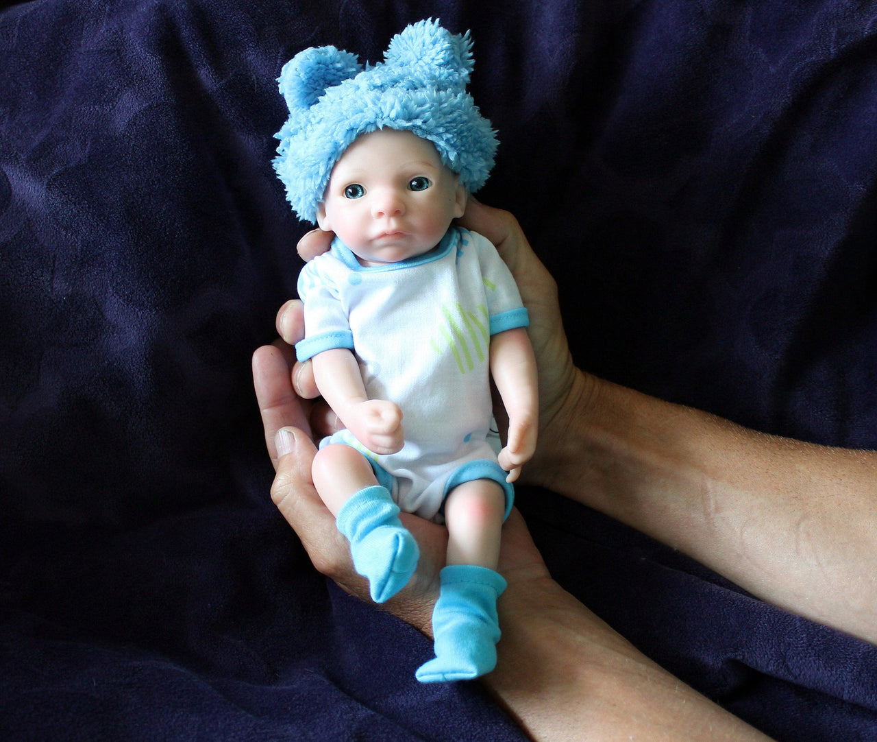 Preemie Silicone Dolls Realistic Real Lifelike Micro Mini Baby Doll Full Body Reborn 11&quot; 1.7lbs Platinum Weighted Babies Ecoflex Bathtub Fun