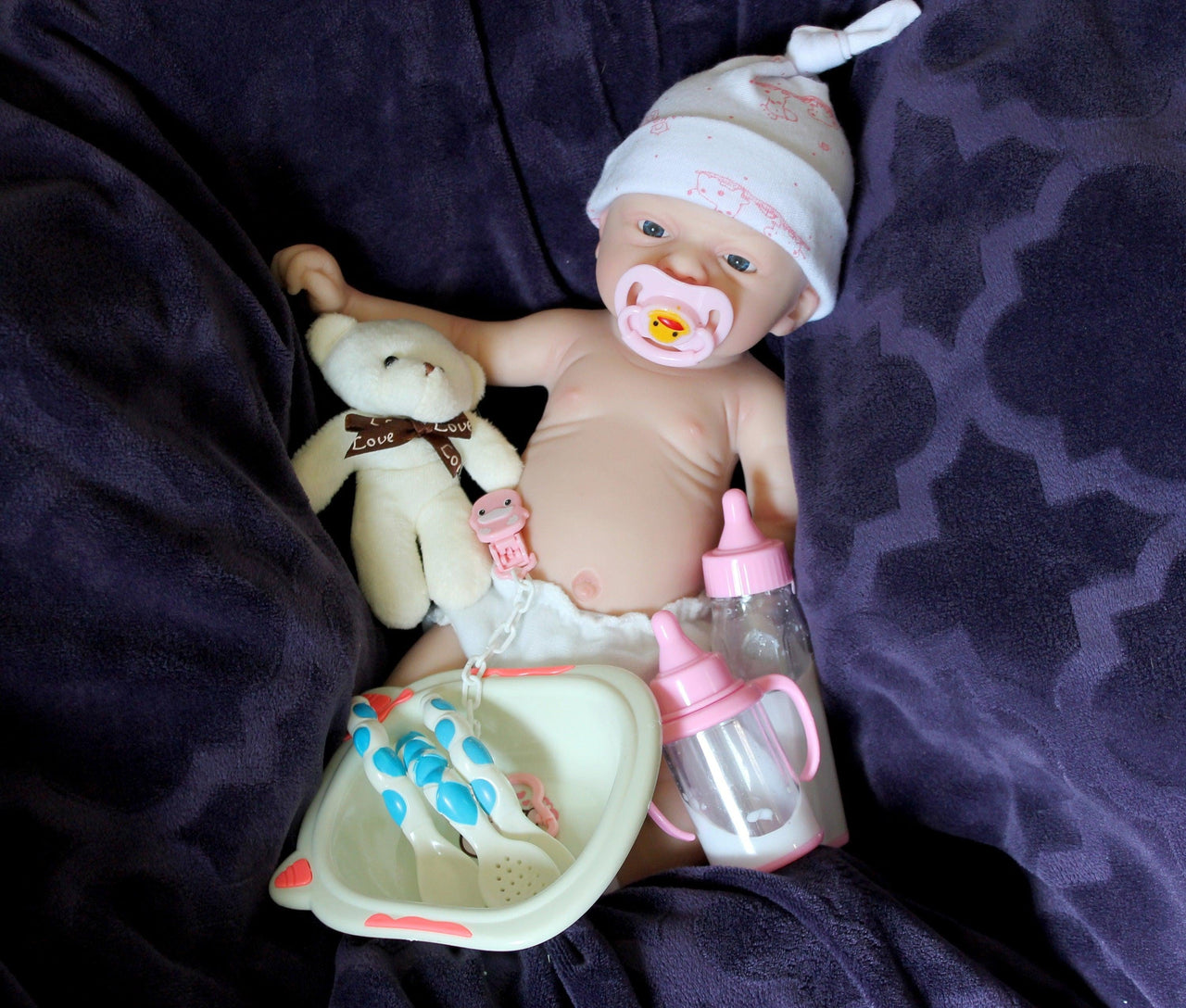 Realistic Real Lifelike 12&quot; Full Silicone Baby Doll Body Reborn Preemie 2.6lbs Platinum Silicone Dolls Weighted Babies Ecoflex Bathtub Kids